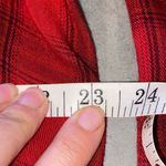 Mossimo Blouse Top Shirt Red Plaid Long Sleeve Collared Relaxed Flowy Size L Photo 7