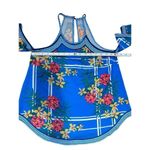 Flying Tomato Halter Top Blue Floral Tank Sz XS Photo 4