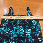 Lands’ End women’s floral tankini swim top size 14 . Black Photo 2