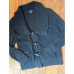Women’s Ralph Lauren, chaps, cotton cardigan sweater, black toggle buttons Size L Photo 1
