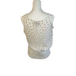 White House | Black Market White Tan Sleeveless Top Medium Photo 1