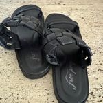 Free People NWOB Leather Winding River Sandal in Black Photo 7