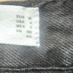 Mango MNG Havana Women’s Black High Rise Straight Leg Button Fly Jeans Frayed Hem Sz 4 Photo 7