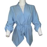 Soho Apparel  LTD. Women's Small baby blue Front Tie Top 3/4th sleeves​ Photo 1