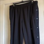 Old Navy  | Black Button Pants Half Partial Tear-Away Size Large Go-Dri Joggers Photo 1