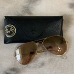 Ray-Ban Gold And Brown Aviator Sunglasses Photo 0