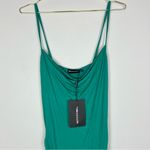 Pretty Little Thing NWT Maternity Emerald Green Straight Neck Midi Dress Size 6 Photo 4