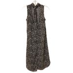 Leith Mock Neck Backless Hi-Low BlackCream Geometric Sleeveless dress XS Photo 9