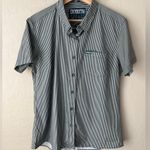 Dixxon Benny triple stripe short sleeve button up shirt Sage green large Photo 2