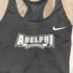 Nike  Adelphi University Swimming Black and White Tank Top Photo 2