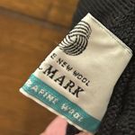 Henri Bendel  Black Extra Fine Merino Wool V Neck Cardigan Sweater Large Italy Photo 5