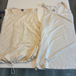 Bundle 2 Workout tank tops large old navy & Fila tank Racerback large White Photo 0