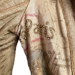 Scissors Paper Rock Vintage Belted Embellished Trench Tan Wild West Coat Jacket Size M Photo 2