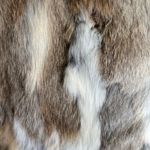 Vintage Rabbit Fur Jacket Cream Cropped Three Quarter Sleeve Leopard Lining Gray Photo 10