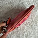 Coach  Orange Pink Horse Carriage Canvas Wristlet Photo 3