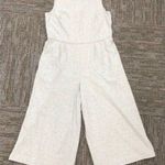 Eileen Fisher Moon Organic Cotton Speckled Knit Cropped Jumpsuit Sz. M Photo 0