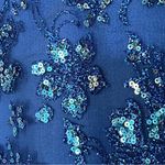 Ladivine By‎ Cinderella Divine Long Formal Mermaid Prom Ball Gown Size 8 Beaded Blue Photo 5