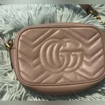 Gucci GG Marmont Mini Matelasse Leather Crossbody in Dusty Pink Photo 1