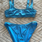 Wild Fable  Blue Ribbed Bikini‎ Set size small (4-6) Photo 0