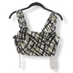 Ronny Kobo “Rica” Nile Green Grid Print Crop Tank Top XS NWT $188 Photo 2