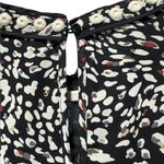 Ellison  Animal Print Blouse Size S Short Sleeve Textured Trim Photo 5