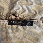 Nasty Gal Snake Your Own LuckTie Front Bodysuit Snake Skin Print Size 0 Photo 3