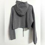 Aritzia The Group by Babaton Weekender Pullover Cinch Cropped Hoodie Gray Small Photo 2