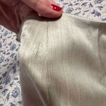 Saks 5th Avenue Saks Fifth Avenue Size 6 Wool and Silk Blend Wide-Leg Pants in Light Sage Green Photo 9