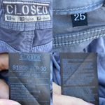 Closed Women’s Pants Gray Grey Corduroy Pedal Star Low Rise Shimmer 25 Photo 8