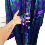 Victoria's Secret Vintage Gold Label Purple Green Satin Robe Size M/L & Top Y2K Photo 4