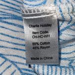 Charlie Holiday  Womens Swim Cover Up Long Sleeve‎ Tassel Hooded Blue Size 6 Photo 8