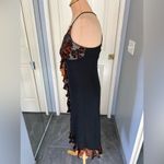 Hot Kiss Vintage‎  Black & Velvet Ruffle Slip Dress Y2K Whimsigoth Witchy Photo 4