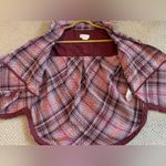 Anthropologie Women's Hudson Plaid Shirt Jacket Shacket Size Small Purple Pink Photo 3