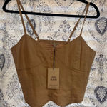Love Tree  Linen Blend Button Front Tank Top Size Large‎ Photo 0