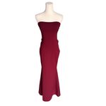 Katie May - Mary Kate Gown in Bordeaux Strapless Backless Formal Dress Sz 0 Photo 2