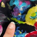 Nanette Lepore Nanette Lepore Shirt Womens 6 Black Multicolor Floral Boquet Wrap Top Photo 10