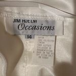 Jim Hjelm Occassion Cream Satin Skirt White Glass Beaded Sleeveless Blouse Sz 14 Photo 8