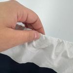 ZARA ‎ Top Womens Small Blue White Striped Off Shoulder Top Tie Sleeve Photo 5