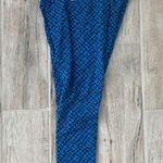 Nike  Womens Patterned Cropped Leggings Royal Blue and Black Size Small Gently Us Photo 5