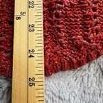 American Eagle Red/Orange Crochet Knit Sweater Women's Open Weave Boat Neck 3/4 Sleeve Photo 15