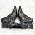 Vionic Kamryn Pewter Boa Brown Snakeskin Ankle Boots Booties Size 6 Photo 3