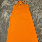 EXPRESS  Orange Halter Sheath Dress Cocktail Photo 1