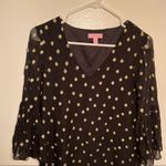 Lilly Pulitzer Caroline Silk Tunic Dress Black Gold Photo 4