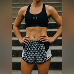 Nike Women’s Running Shorts XS Black White Ikat Print Dri Fit Athletic Shorts Photo 1