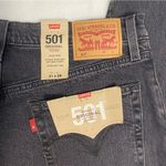 Levi's Levi’s 501 denim jeans original high rise cropped straight leg faded black 31 Photo 5