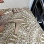 Karen Scott  Branca Embellished Open Toe Heels Pale Pink (Tan) Sz 6 Photo 4