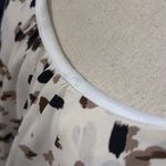 Adrienne  medium women’s sleeveless knee length creme dress animal print lined Photo 2