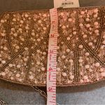 Nordstrom  evening Formal bag, purse, sparkly Beaded Blush Clutch Rtl $99 Photo 9