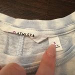 Athleta  light blue & white tie-dye loose fit tank top size S Photo 5