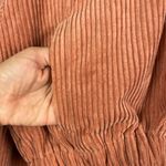 Altar'd State Altar’d State Dusty Pink Women's Corduroy Cropped Hooded Full Zip Jacket Photo 3